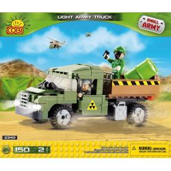 COBI 2340 non  XE TẢI QUÂN ĐỘI HẠNG NHẸ bộ đồ chơi xếp lắp ráp ghép mô hình Military Army LIGHT ARMY TRUCK Quân Sự Bộ Đội 150 khối