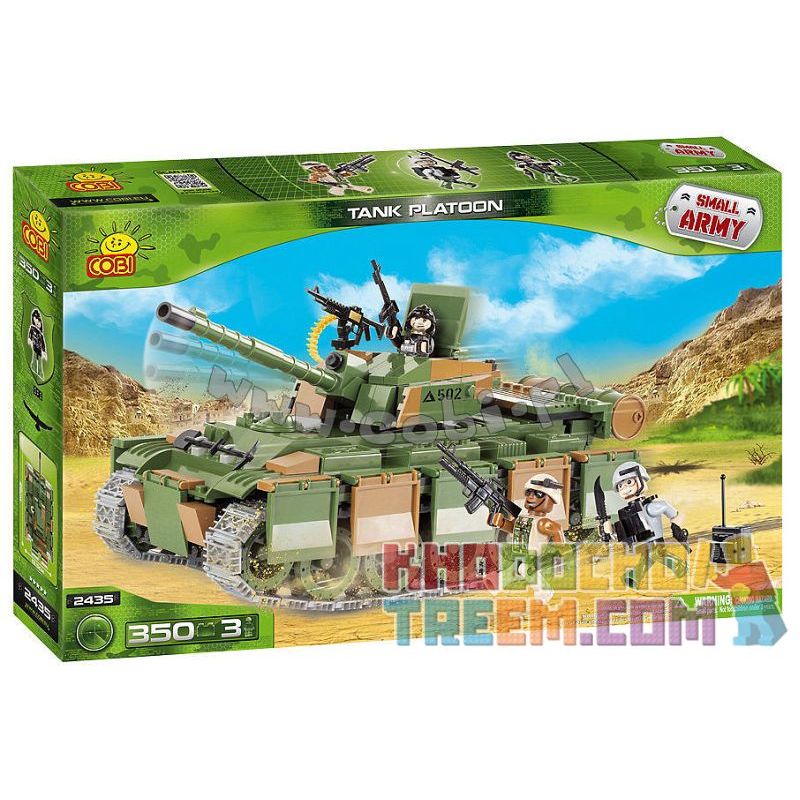 COBI 2435 non  ĐẠI ĐỘI XE TĂNG bộ đồ chơi xếp lắp ráp ghép mô hình Military Army TANK PLATOON Quân Sự Bộ Đội 350 khối