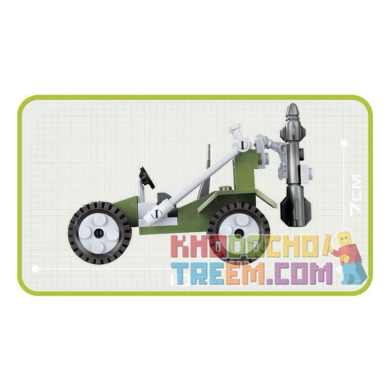 COBI 2127 non  SUV. bộ đồ chơi xếp lắp ráp ghép mô hình Military Army BUGGY Quân Sự Bộ Đội 50 khối