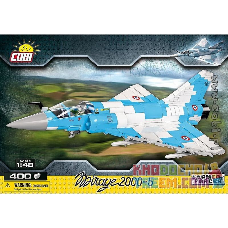 COBI 5801 non  PHANTOM 2000-5. bộ đồ chơi xếp lắp ráp ghép mô hình Military Army MIRAGE 2000-5 Quân Sự Bộ Đội 400 khối