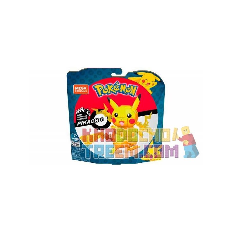 MEGA BLOKS GMD31 non  PIKUCHU. bộ đồ chơi xếp lắp ráp ghép mô hình Movie & Game PIKACHU Phim Và Trò Chơi 211 khối