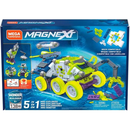 MEGA BLOKS GFF26 non  5 TRONG 1 MAG-EXPLORER bộ đồ chơi xếp lắp ráp ghép mô hình Creator 5-IN-1 MAG-EXPLORERS Sáng Tạo 138 khối