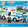COBI 1546 non  XE CẢNH SÁT bộ đồ chơi xếp lắp ráp ghép mô hình City POLICE CAR Thành Phố 100 khối