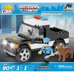 COBI 1572 non  CHÓ CẢNH SÁT bộ đồ chơi xếp lắp ráp ghép mô hình Military Army POLICE K-9 UNIT Quân Sự Bộ Đội 90 khối
