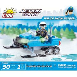 COBI 1569 non  TUẦN TRA TUYẾT bộ đồ chơi xếp lắp ráp ghép mô hình City POLICE SNOW PATROL Thành Phố 50 khối