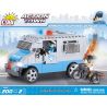 COBI 1568 non  XE PHẢN ỨNG BỌC THÉP bộ đồ chơi xếp lắp ráp ghép mô hình City ARMORED RESPONSE VEHICLE Thành Phố 200 khối