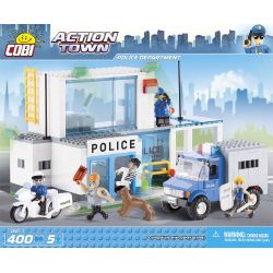 COBI 1567 non  ĐỒN CẢNH SÁT bộ đồ chơi xếp lắp ráp ghép mô hình City POLICE DEPARTMENT Thành Phố 400 khối