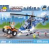 COBI 1563 non  TRỰC THĂNG CẢNH SÁT bộ đồ chơi xếp lắp ráp ghép mô hình City POLICE COPTER Thành Phố 200 khối