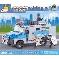 COBI 1564 non  XE BỌC THÉP CẢNH SÁT bộ đồ chơi xếp lắp ráp ghép mô hình City POLICE ARMOURED VEHICLE Thành Phố 250 khối