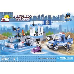 COBI 1565 non  TUẦN TRA CẢNG bộ đồ chơi xếp lắp ráp ghép mô hình City HARBOR PATROL Thành Phố 300 khối