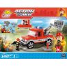 COBI 1479 non  XE THANG CÓ KHỚP NỐI bộ đồ chơi xếp lắp ráp ghép mô hình City ARTICULATED BOOM FIRE TRUCK Thành Phố 140 khối