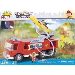 COBI 1474 non  XE CỨU HỎA LỚN bộ đồ chơi xếp lắp ráp ghép mô hình City MEGA FIRE TRUCK Thành Phố 355 khối