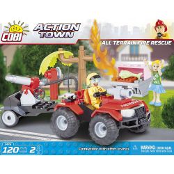 COBI 1476 non  CỨU HỎA MỌI ĐỊA HÌNH bộ đồ chơi xếp lắp ráp ghép mô hình City ALL TERRAIN FIRE RESCUE Thành Phố 120 khối