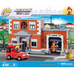 COBI 1475 non  TRẠM CỨU HỎA THÀNH PHỐ bộ đồ chơi xếp lắp ráp ghép mô hình City CITY FIRE DEPARTMENT 435 khối