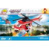 COBI 1473 non  TRỰC THĂNG CỨU HỎA bộ đồ chơi xếp lắp ráp ghép mô hình City FIRE HELICOPTER Thành Phố 300 khối