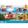 COBI 1473 non  TRỰC THĂNG CỨU HỎA bộ đồ chơi xếp lắp ráp ghép mô hình City FIRE HELICOPTER Thành Phố 300 khối