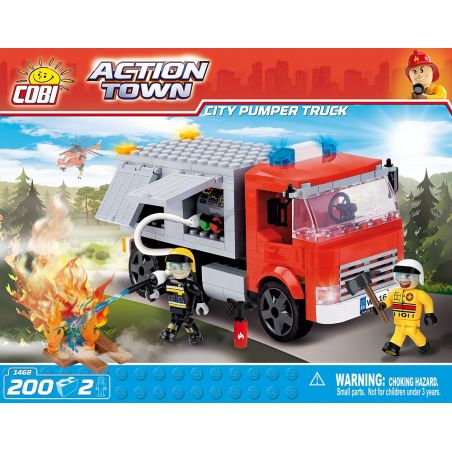 COBI 1468 non  XE CỨU HỎA TP. bộ đồ chơi xếp lắp ráp ghép mô hình City CITY PUMPER TRUCK Thành Phố 200 khối