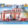 COBI 1466 non  SỞ CỨU HỎA bộ đồ chơi xếp lắp ráp ghép mô hình City FIRE STATION Thành Phố 350 khối
