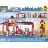 COBI 1466 non  SỞ CỨU HỎA bộ đồ chơi xếp lắp ráp ghép mô hình City FIRE STATION Thành Phố 350 khối