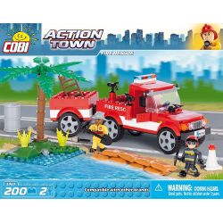 COBI 1463 non  CỨU HỎA bộ đồ chơi xếp lắp ráp ghép mô hình City FIRE RESCUE Thành Phố 200 khối