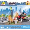 COBI 1461 non  HÀNH ĐỘNG CỦA ĐỘI CỨU HỎA bộ đồ chơi xếp lắp ráp ghép mô hình City FIRE QUAD ACTION Thành Phố 90 khối