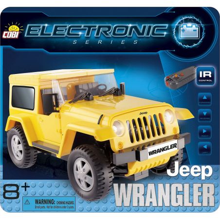 COBI 21921 non  JEEP WRANGLER (MÀU VÀNG ĐIỀU KHIỂN TỪ XA) bộ đồ chơi xếp lắp ráp ghép mô hình JEEP WRANGLER (YELLOW R/C) 200 khối