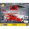 COBI 2974 non  MÁY BAY CHIẾN ĐẤU FOKKER DR.I bộ đồ chơi xếp lắp ráp ghép mô hình Military Army FOKKER DR.1 RED BARON Quân Sự Bộ Đội 175 khối