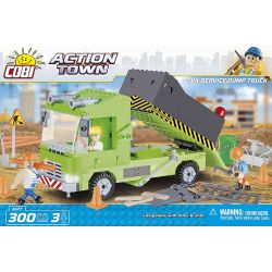 COBI 1677 non  XE BEN DỊCH VỤ TP. bộ đồ chơi xếp lắp ráp ghép mô hình City CIVIL SERVICE DUMP TRUCK Thành Phố 300 khối