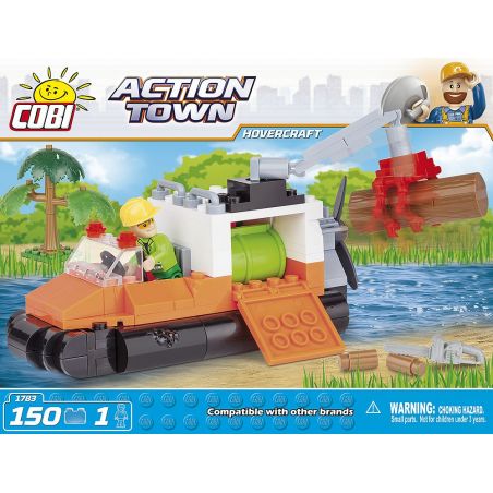 COBI 1783 non  THỦY PHI CƠ bộ đồ chơi xếp lắp ráp ghép mô hình City HOVERCRAFT Thành Phố 150 khối