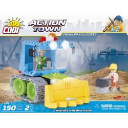 COBI 1672 non  MÁY ỦI BÁNH XÍCH bộ đồ chơi xếp lắp ráp ghép mô hình City CRAWLER BULLDOZER Thành Phố 150 khối