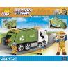 COBI 1780 non  XE CHỞ RÁC bộ đồ chơi xếp lắp ráp ghép mô hình City GARBAGE TRUCK Thành Phố 200 khối