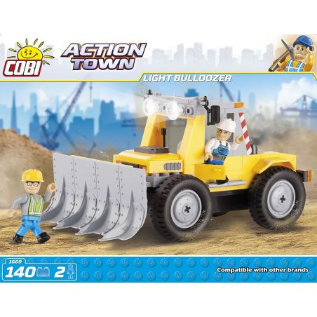 COBI 1669 non  MÁY ỦI NHẸ bộ đồ chơi xếp lắp ráp ghép mô hình Military Army LIGHT BULLDOZER Quân Sự Bộ Đội 140 khối