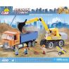 COBI 1667 non  XE BEN VÀ MÁY XÚC bộ đồ chơi xếp lắp ráp ghép mô hình City DUMP TRUCK AND EXCAVATOR Thành Phố 400 khối