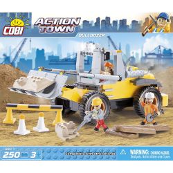 COBI 1664 non  CHIẾC XE ỦI bộ đồ chơi xếp lắp ráp ghép mô hình City BULLDOZER Thành Phố 250 khối