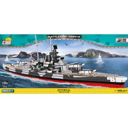 COBI 4809 non  THIẾT GIÁP HẠM TIRPITZ bộ đồ chơi xếp lắp ráp ghép mô hình Military Army BATTLESHIP TIRPITZ Quân Sự Bộ Đội 1982 khối