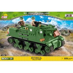 COBI 2386 non  PHÁO TỰ HÀNH M7 PRIEST bộ đồ chơi xếp lắp ráp ghép mô hình Military Army M7 PRIEST 105 MM HMC Quân Sự Bộ Đội 500 khối