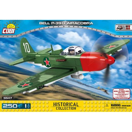 COBI 5547 non  COBRA TRÊN KHÔNG P-39 bộ đồ chơi xếp lắp ráp ghép mô hình Military Army BELL P-39Q AIRACOBRA Quân Sự Bộ Đội 250 khối