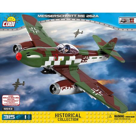 COBI 5543 non  MÁY BAY CHIẾN ĐẤU MESSERSCHMITT ME-262 bộ đồ chơi xếp lắp ráp ghép mô hình Military Army MESSERSCHMITT 262A Quân Sự Bộ Đội 315 khối