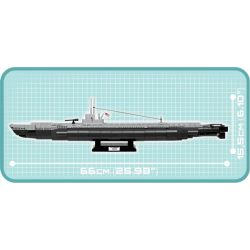 COBI 4806 non  HUNGE (USS WAHOO SS-238) bộ đồ chơi xếp lắp ráp ghép mô hình Military Army GATO CLASS SUBMARINE - USS WAHOO/SS-238 Quân Sự Bộ Đội 700 khối
