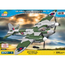 COBI 5542 non  MÁY BAY NÉM BOM CHỐNG MUỖI MK.VI bộ đồ chơi xếp lắp ráp ghép mô hình Military Army DE HAVILLAND MOSQUITO MK.VI Quân Sự Bộ Đội 370 khối
