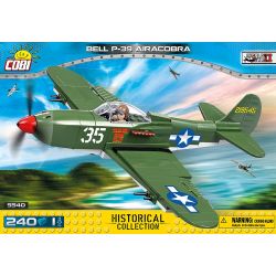 COBI 5540 non  COBRA TRÊN KHÔNG P-39 bộ đồ chơi xếp lắp ráp ghép mô hình Military Army BELL P-39 AIRACOBRA Quân Sự Bộ Đội 240 khối