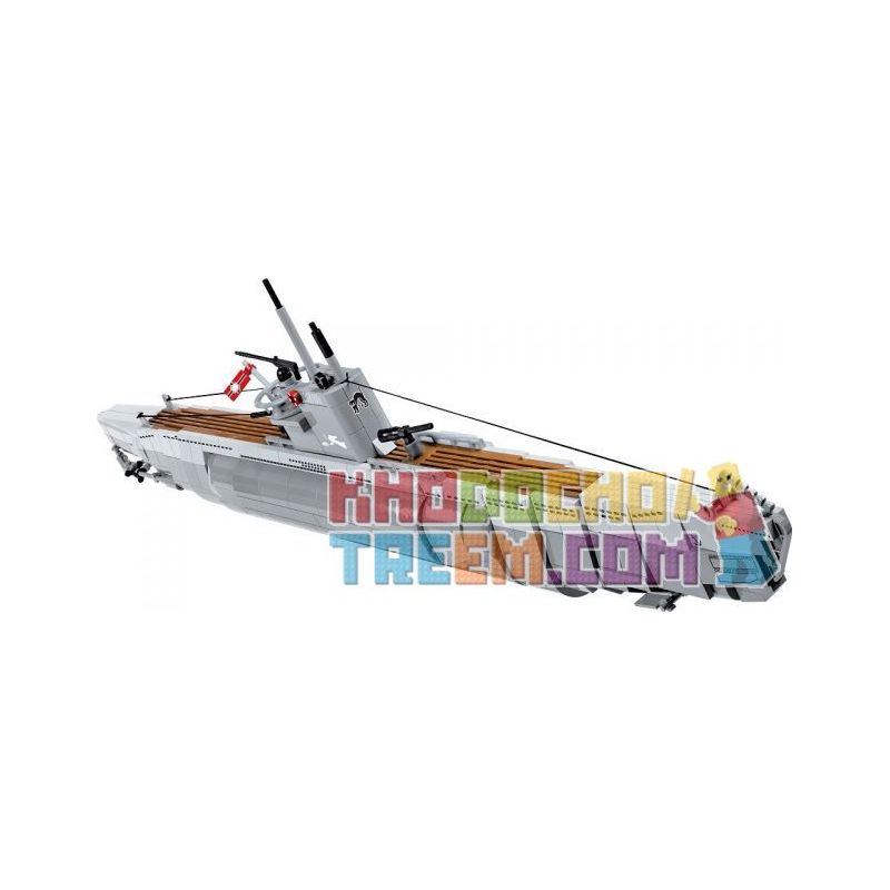 COBI 4805 non  TÀU NGẦM TYPE VII B U-48 bộ đồ chơi xếp lắp ráp ghép mô hình Military Army U-BOOT U-48 VII Quân Sự Bộ Đội 800 khối