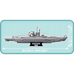 COBI 4805 non  TÀU NGẦM TYPE VII B U-48 bộ đồ chơi xếp lắp ráp ghép mô hình Military Army U-BOOT U-48 VII Quân Sự Bộ Đội 800 khối