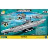 COBI 4805 non  TÀU NGẦM TYPE VII B U-48 bộ đồ chơi xếp lắp ráp ghép mô hình Military Army U-BOOT U-48 VII Quân Sự Bộ Đội 800 khối