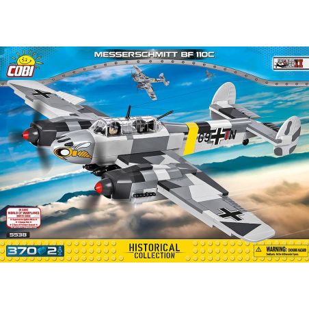 COBI 5538 non  MESSERSCHMITT BF 110C bộ đồ chơi xếp lắp ráp ghép mô hình Military Army Quân Sự Bộ Đội 370 khối