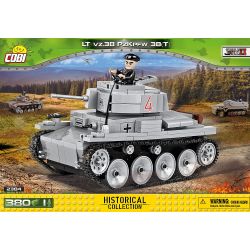 COBI 2384 non  XE TĂNG LT-38 bộ đồ chơi xếp lắp ráp ghép mô hình Military Army LT VZ.38 PZKPFW 38(T) Quân Sự Bộ Đội 380 khối