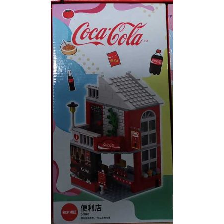 COCA-COLA GGSY22650325A 22650325A non  TÒA NHÀ CỬA HÀNG TIỆN LỢI bộ đồ chơi xếp lắp ráp ghép mô hình City SHOP Thành Phố