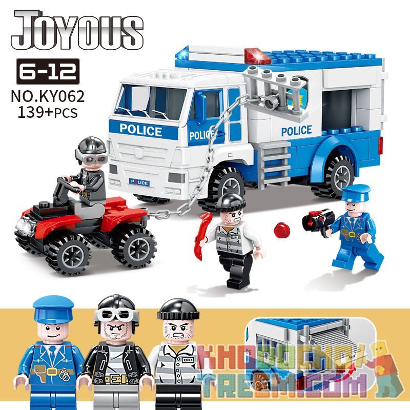 Kazi KY062 non  KY062. bộ đồ chơi xếp lắp ráp ghép mô hình Police JOYOUS Cảnh Sát 139 khối