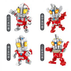 PanlosBrick 690014A 690014B 690014C 690014D Panlos Brick 690014A 690014B 690014C 690014D non  ULTRAMAN 4 MẪU THẾ HỆ ĐẦU TIÊN TARO SEVEN ACE bộ đồ chơi xếp lắp ráp ghép mô hình Vệ Binh Vũ Trụ Siêu Nhân Điện Quang 949 khối