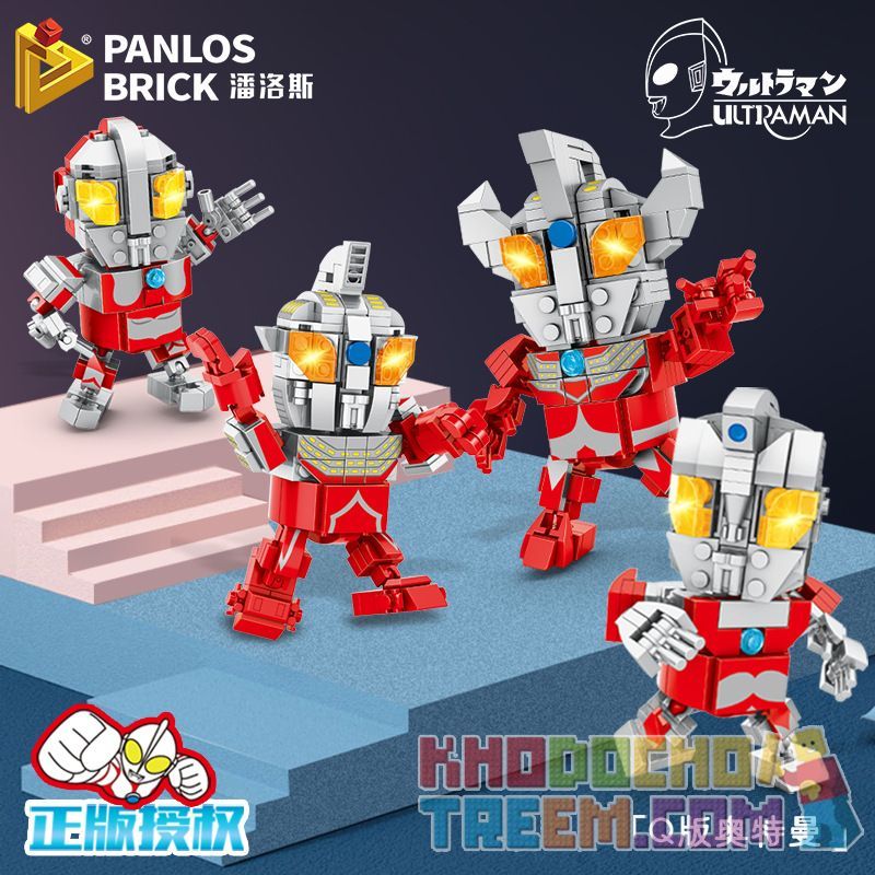 PanlosBrick 690014A 690014B 690014C 690014D Panlos Brick 690014A 690014B 690014C 690014D non  ULTRAMAN 4 MẪU THẾ HỆ ĐẦU TIÊN TARO SEVEN ACE bộ đồ chơi xếp lắp ráp ghép mô hình Vệ Binh Vũ Trụ Siêu Nhân Điện Quang 949 khối